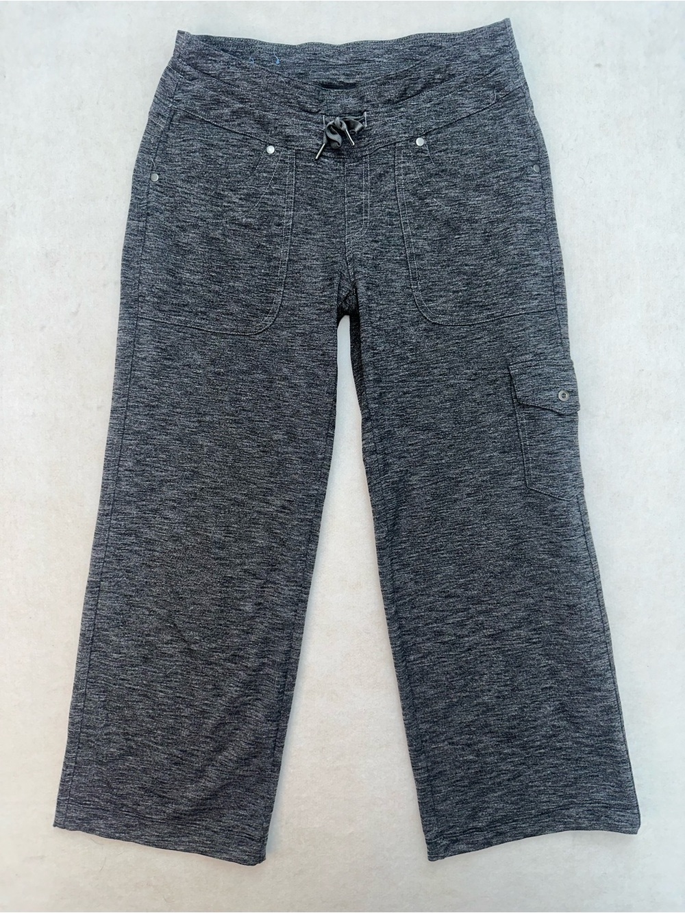 Kuhl Mova Pants Womens Size 6 Short Charcoal Heather Gray Drawstring Cargo
